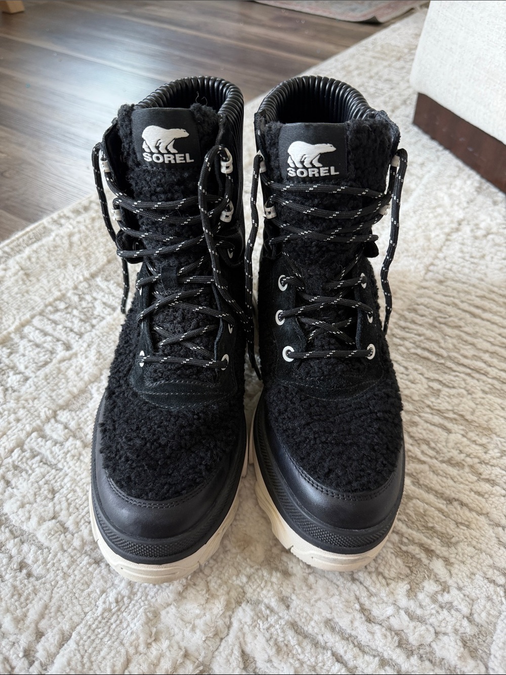 Sorel Black Lace-Up Winter Boots